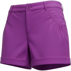 Nike Golf Dri-FIT Purple Performance Shorts Womens Large 4-Pocket Cuffed Golf